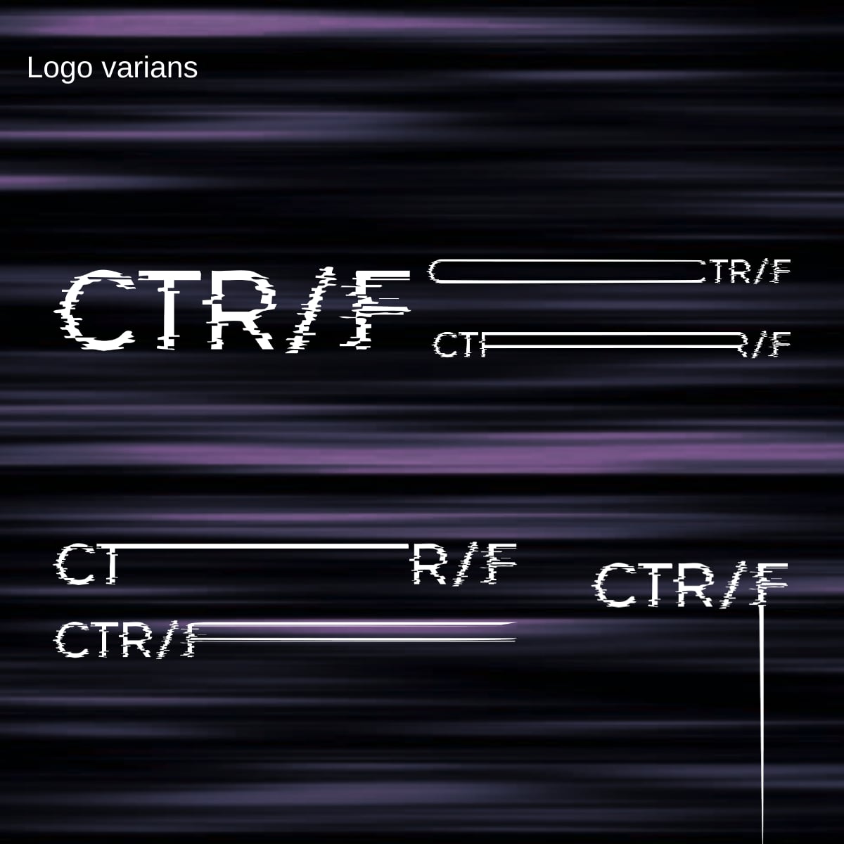 CTRL/FADE logo variants drawn as stretched rules