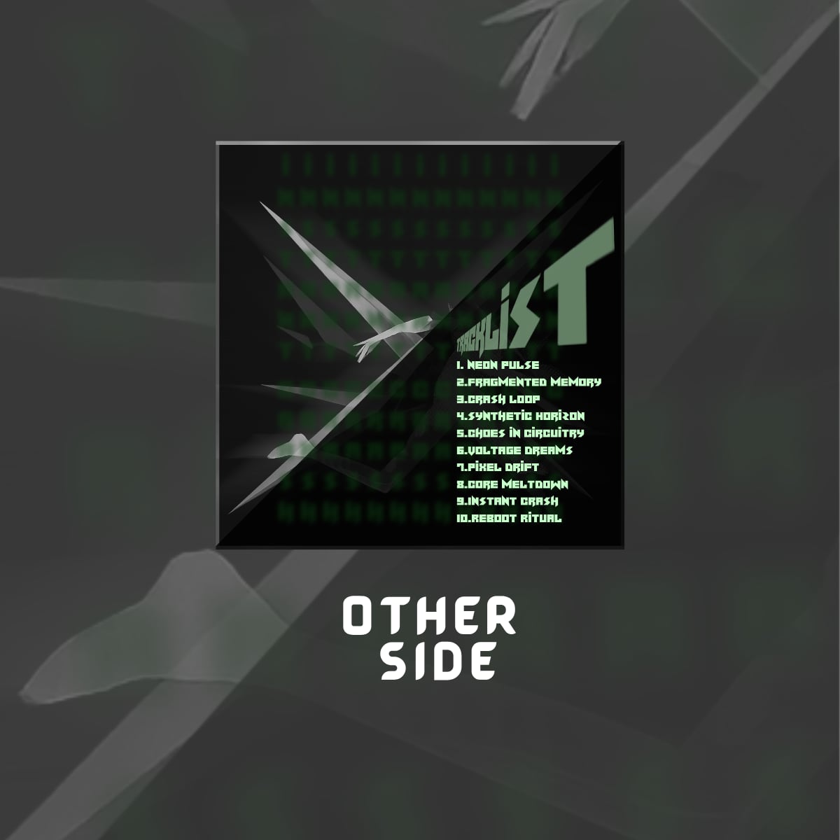 Back of the Instant Crush sleeve with a printed tracklist