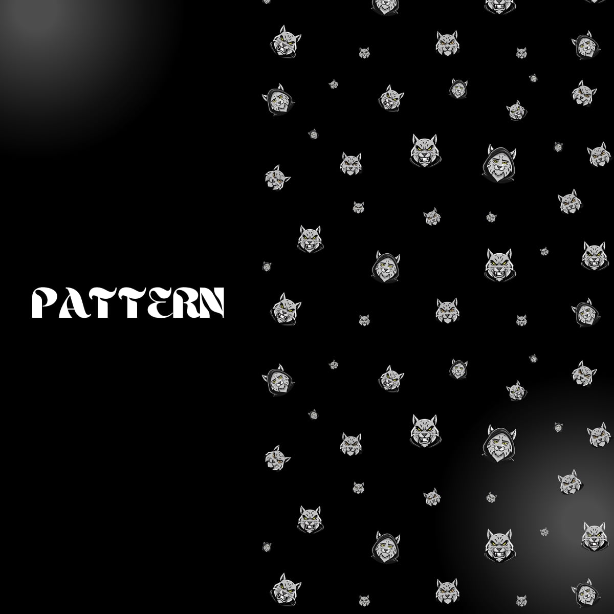 Repeating pattern of the lynx head