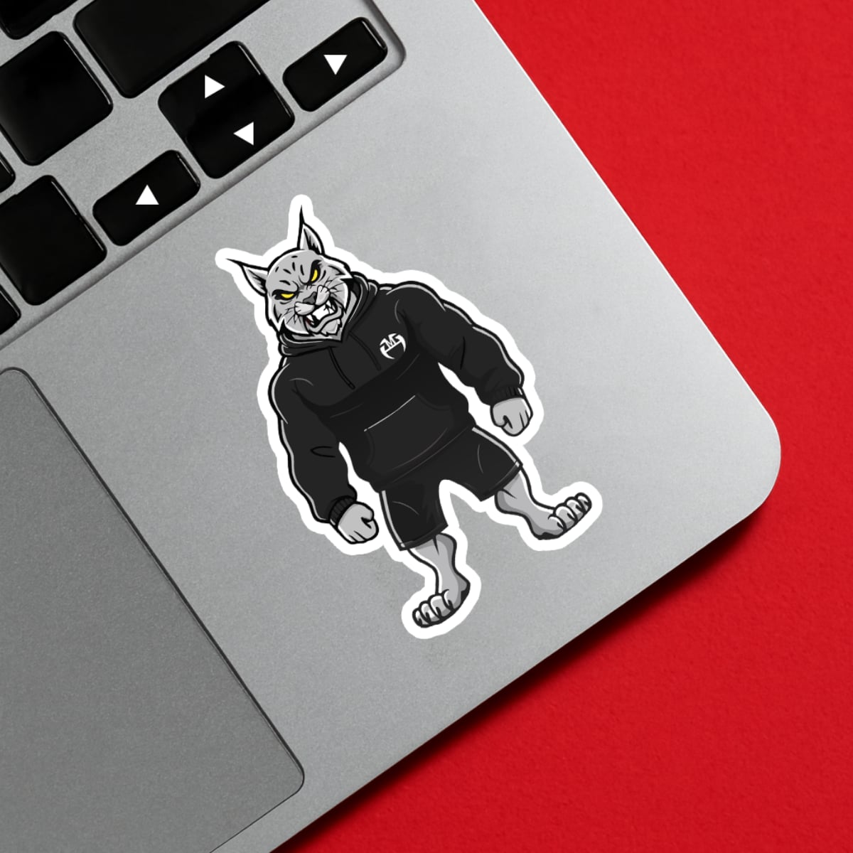 Lynx sticker on a laptop